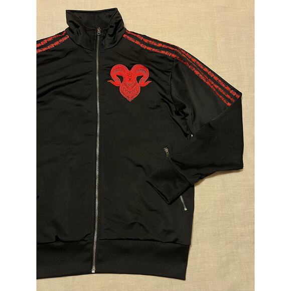 Adidas Originals Oriental Black/Red MEDIUM Track Jacket Zodiac Ram Asian 2014 - Picture 2 of 14